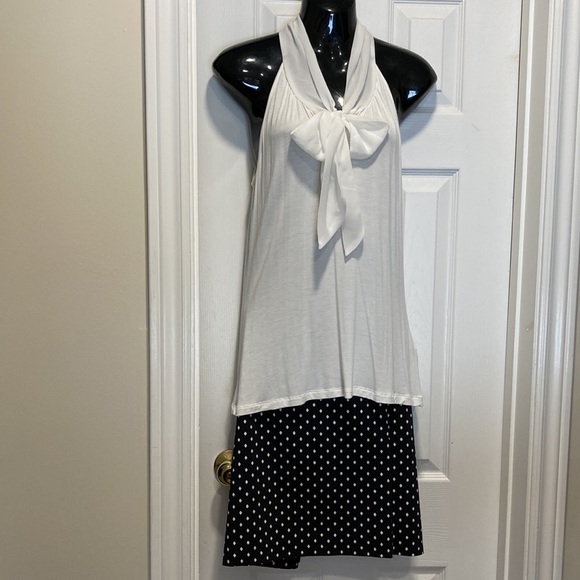 NWOT - Cable & Gauge Sleeveless Ivory White Tie-Neck Unlined Blouse - Sz L - Picture 8 of 9